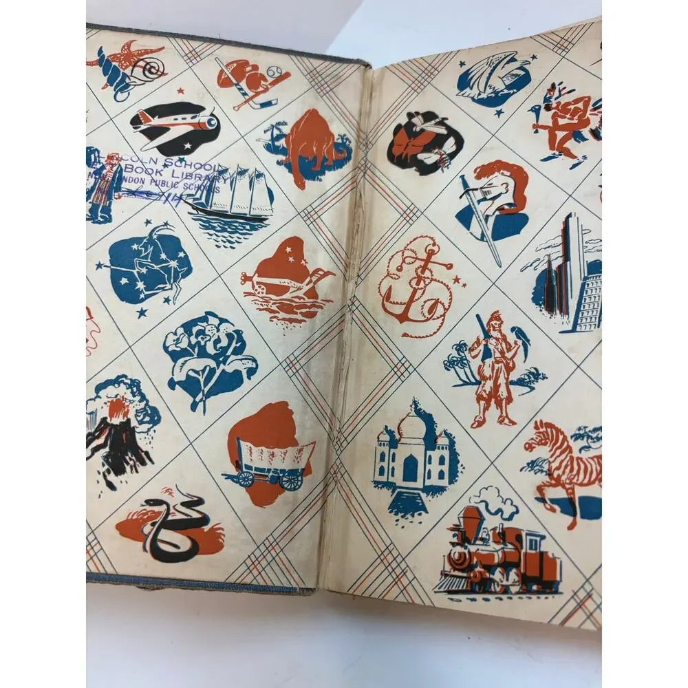 Webster's Elementary Dictionary 1935 Boys & Girls School Copy Vintage Book